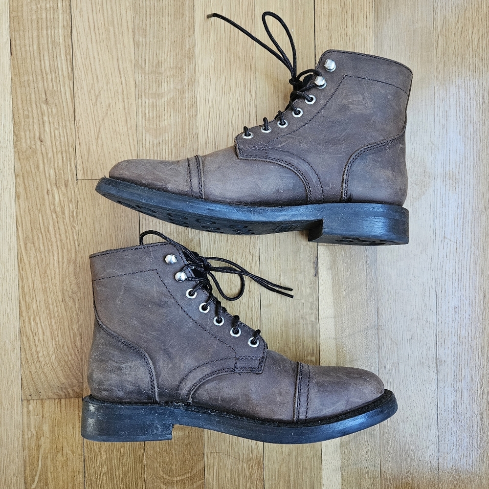 Thursday Boot Company Brown Lace Up Boots - Picture 3 of 7